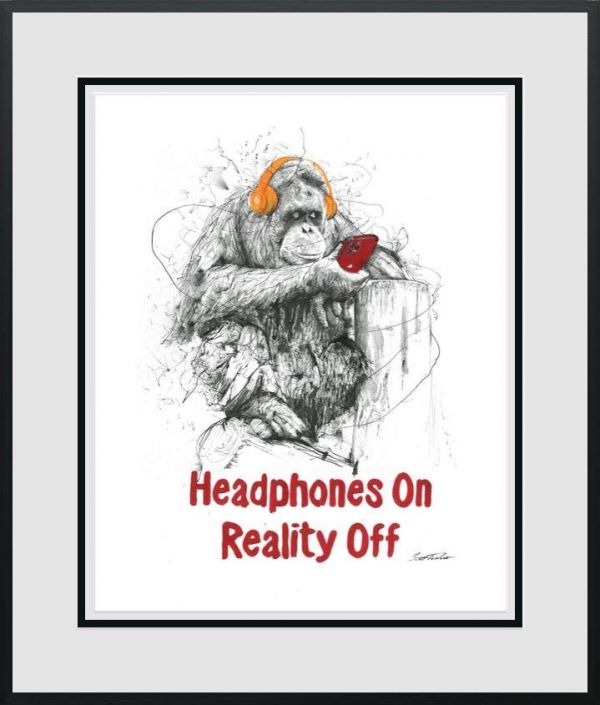 Headphones On, Reality Off By Scott Tetlow Limited Edition - TheArtistsQuarter