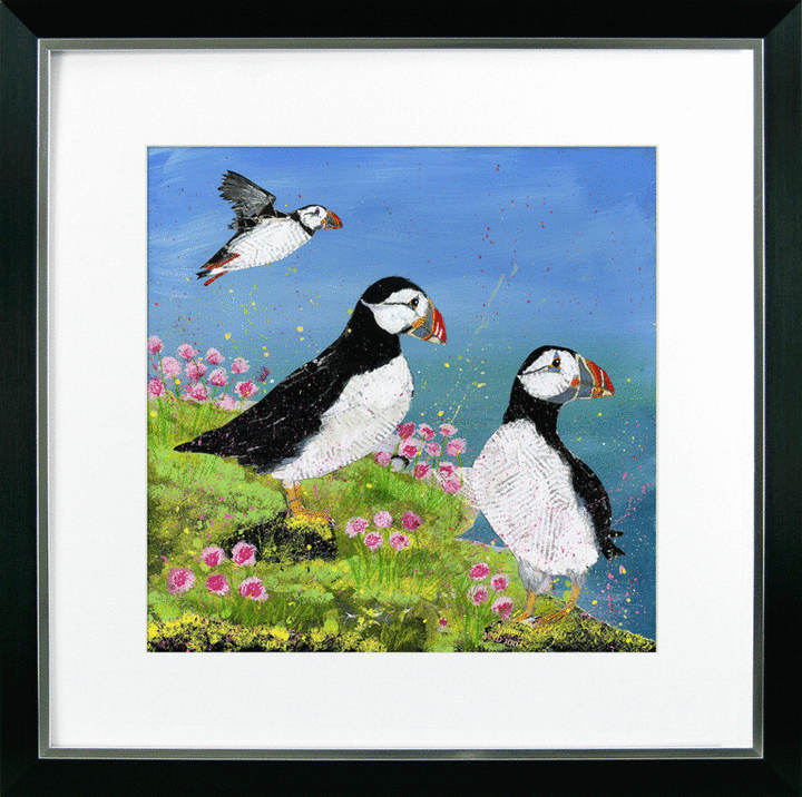 At the Coast I – Puffins By Adam James Severn *NEW* - TheArtistsQuarter