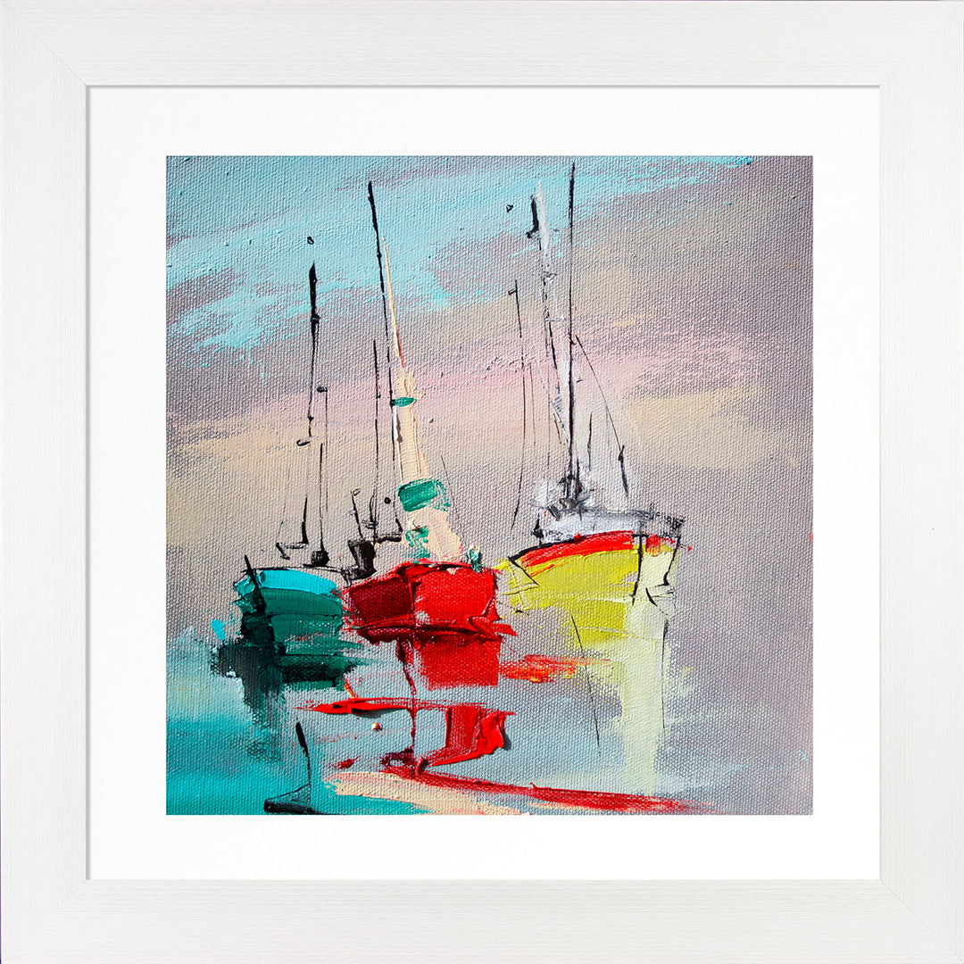 Sails in Colour II by Camelot Pictures - square coastal framed print