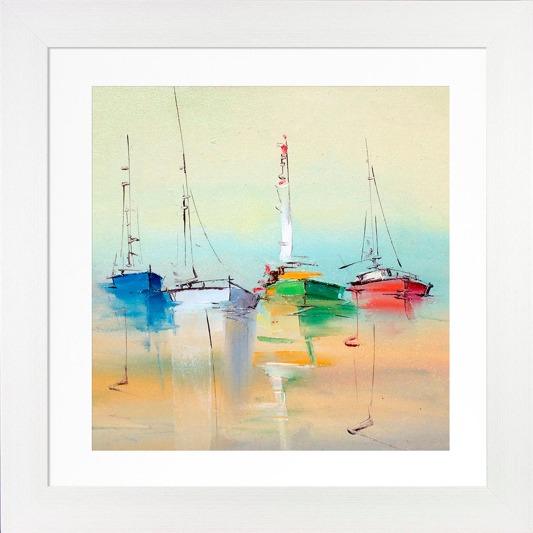 Sails in Colour V by Camelot Pictures - square coastal framed print
