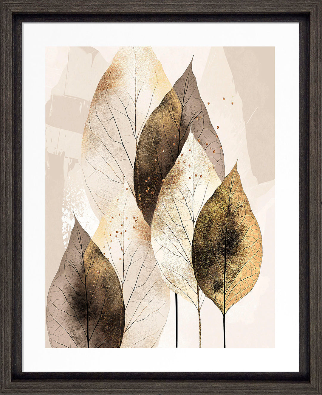 Golden Brown Botanicals I by None - TheArtistsQuarter