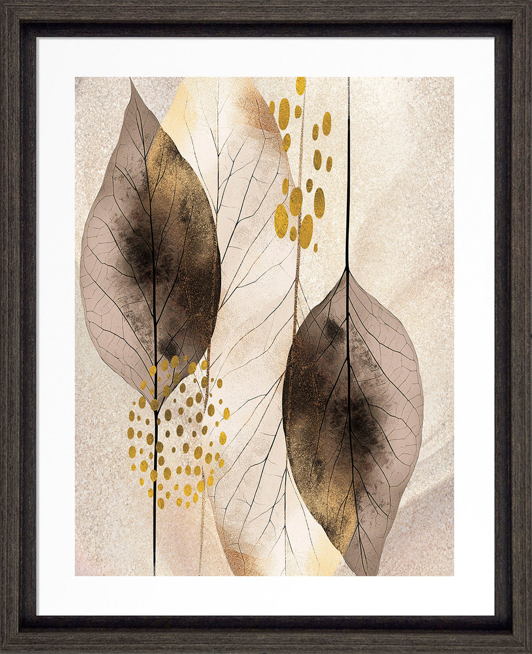 Golden Brown Botanicals III by None - TheArtistsQuarter
