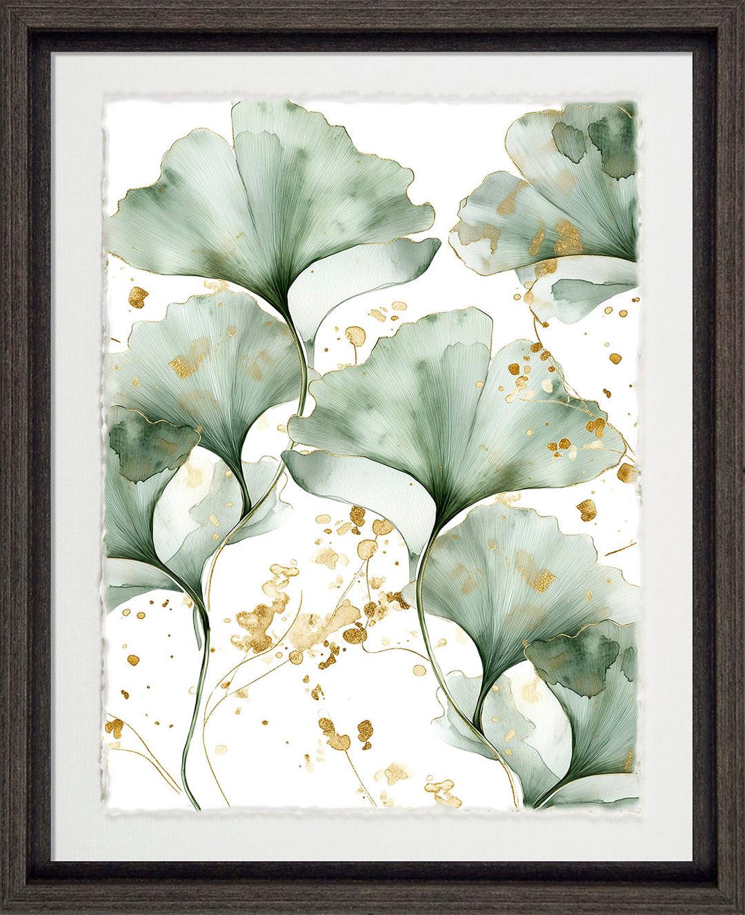 Green & Gold Ginkgo I by None - TheArtistsQuarter