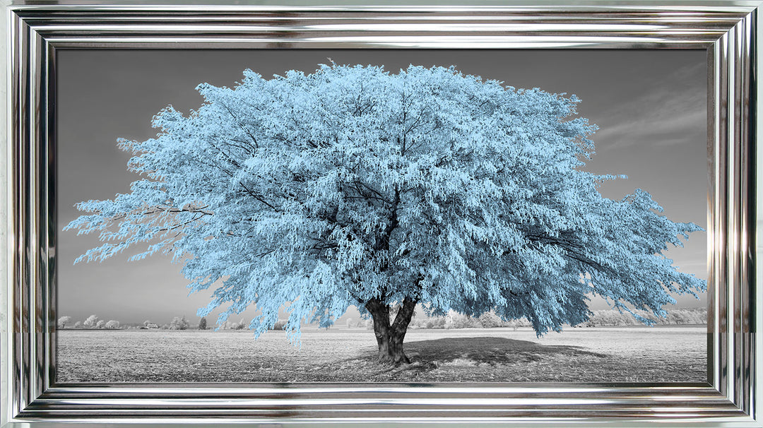 Lime Tree [Blue] by Frank Krahmer framed lime tree wall art
