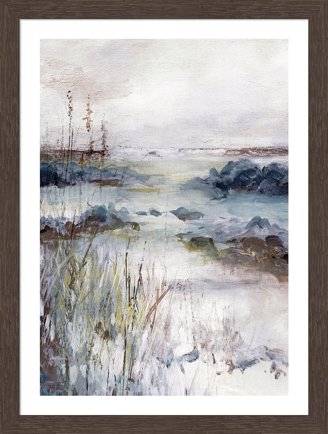 River’s Meanderings – Walnut Frame by Carol Robinson