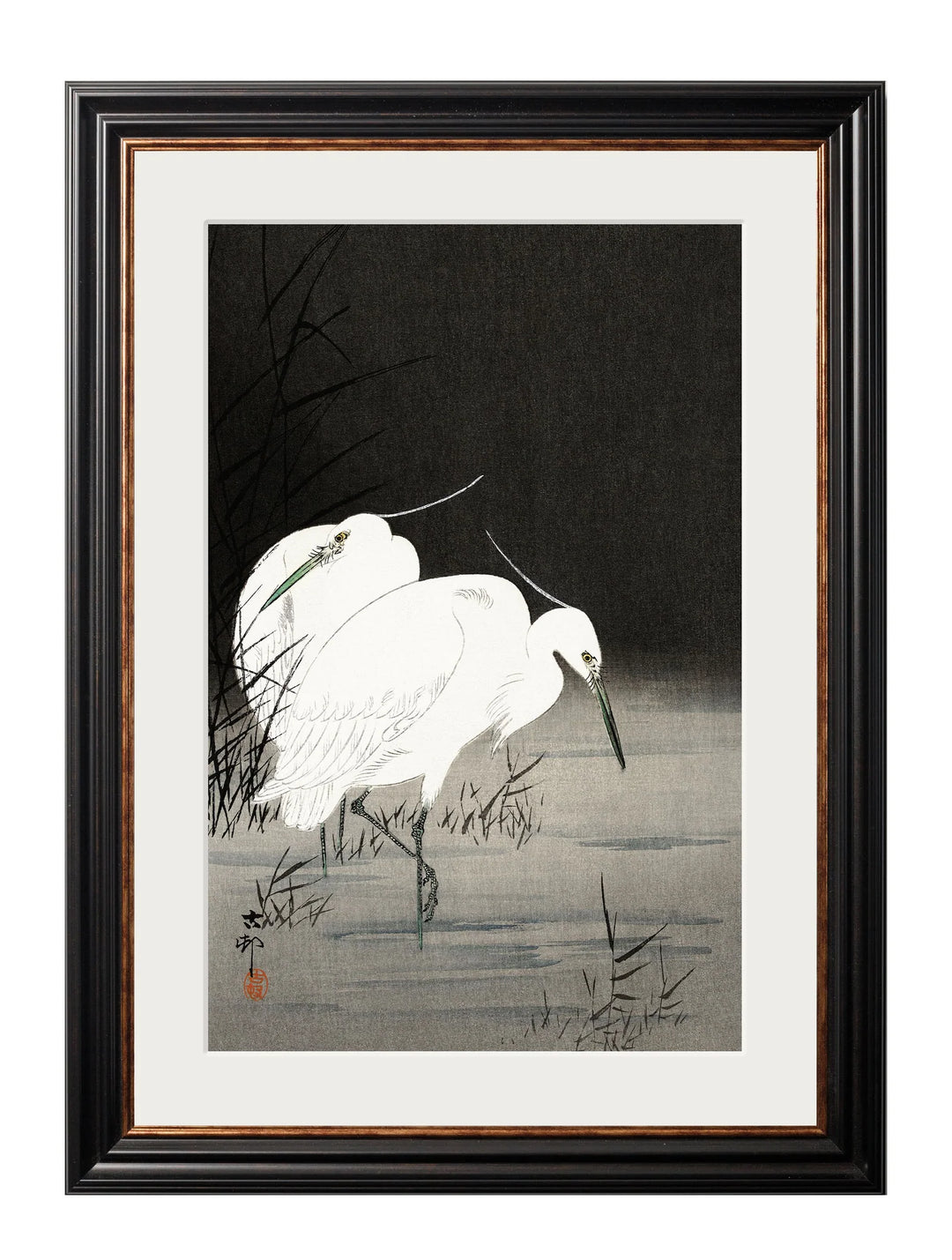 c.1910 Two Egrets in Reeds - Ohara Koson - TheArtistsQuarter