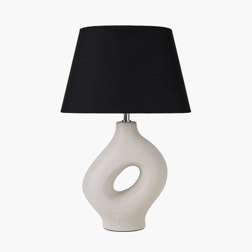 Ulla Monochrome Organic Ceramic Table Lamp - TheArtistsQuarter