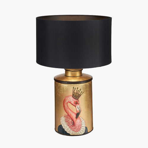 Flamingo Gold Hand Painted Metal Table Lamp *NO SHADE* *AWAITING STOCK* - TheArtistsQuarter