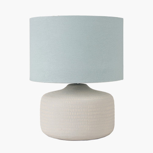 Kai Duck Egg Textured Ceramic Table Lamp *STOCK DUE LATE SEPT* - TheArtistsQuarter