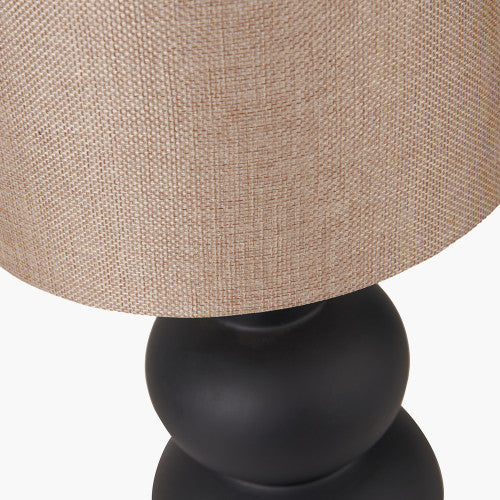 Aaliyah Black Curved Bottle Ceramic Table Lamp - TheArtistsQuarter