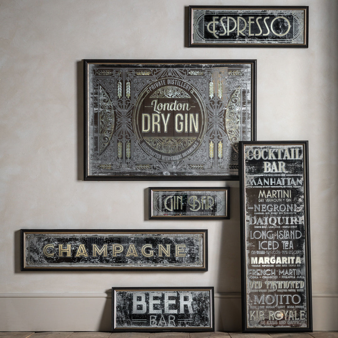 London Dry Gin Mirror - TheArtistsQuarter