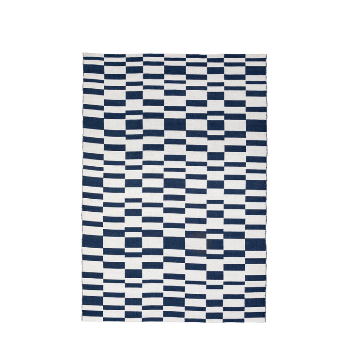 Kingston Jacquard Rug Blue - TheArtistsQuarter