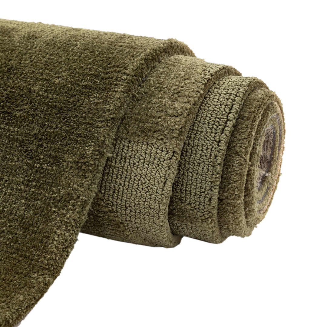 Cortland Block Rug Olive - TheArtistsQuarter