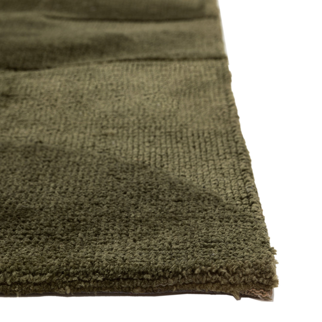 Cortland Block Rug Olive - TheArtistsQuarter