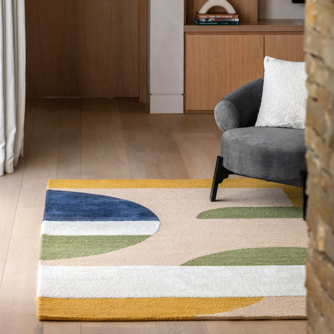 Fulton Geo Wool Rug - TheArtistsQuarter