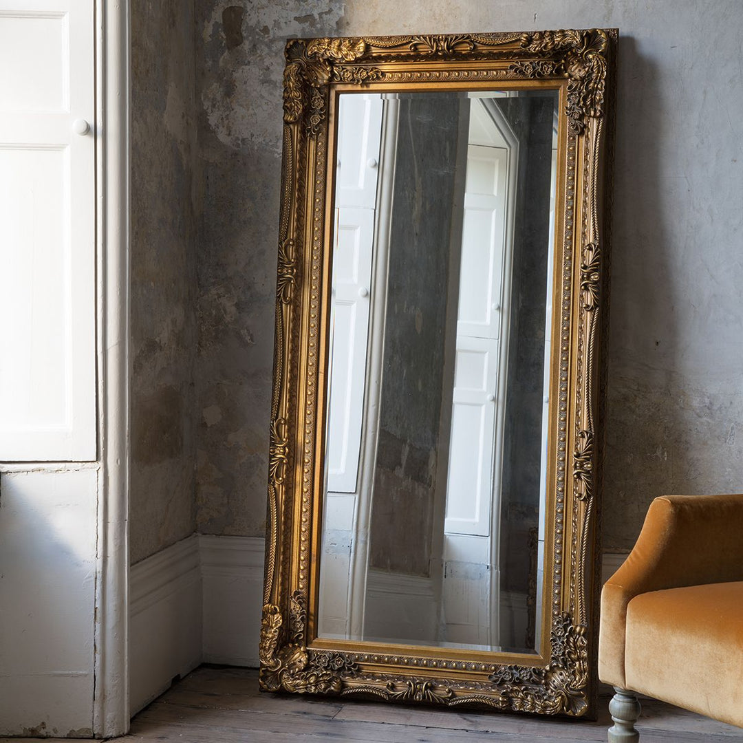 Carved Louis Leaner Mirror - TheArtistsQuarter