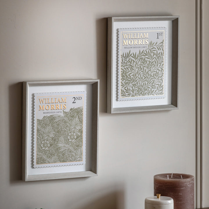 William Morris Stamp Green (Set Of Two) By Laura Bolton PRE ORDER MID JULY - TheArtistsQuarter
