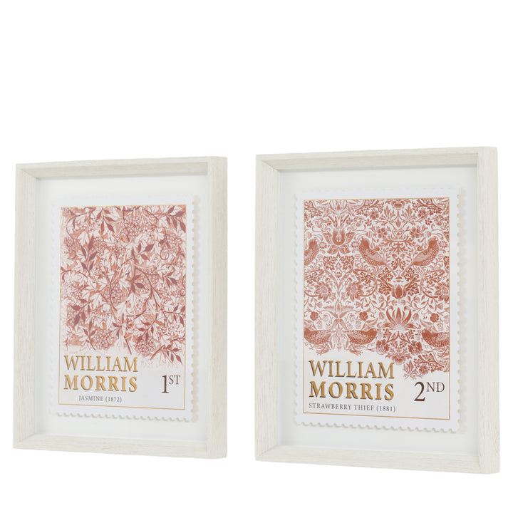 William Morris Stamp Red (Set Of Two) By Laura Bolton - TheArtistsQuarter