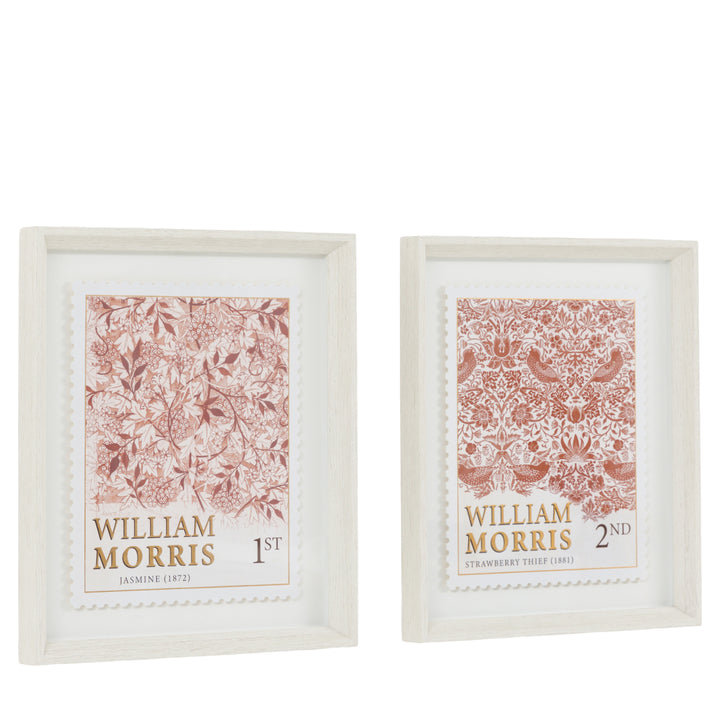 William Morris Stamp Red (Set Of Two) By Laura Bolton - TheArtistsQuarter