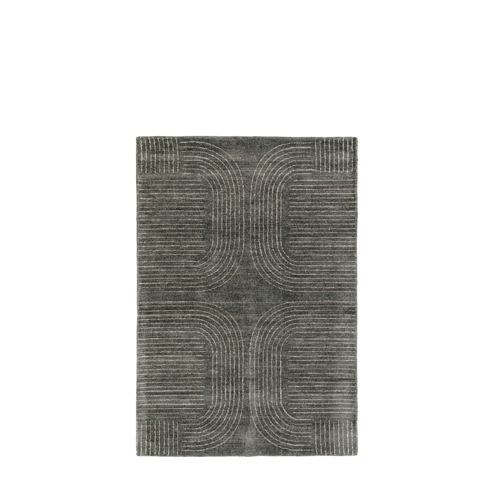 Azelo Geo Rug Graphite - TheArtistsQuarter