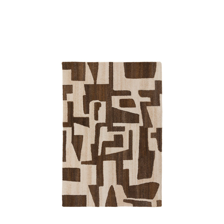 Luma Geo Rug Sand Brown - TheArtistsQuarter