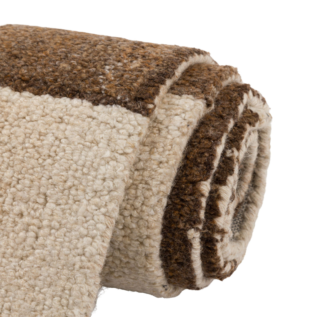 Luma Geo Rug Sand Brown - TheArtistsQuarter