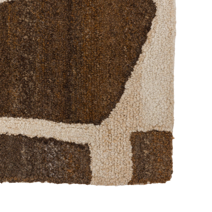 Luma Geo Rug Sand Brown - TheArtistsQuarter