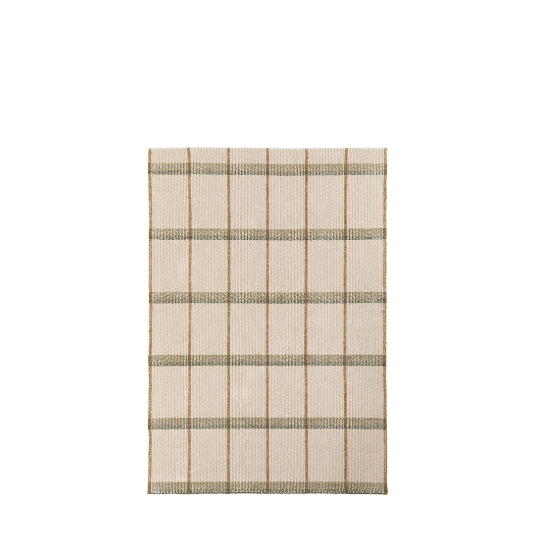 Solis Check Rug Ivory - TheArtistsQuarter
