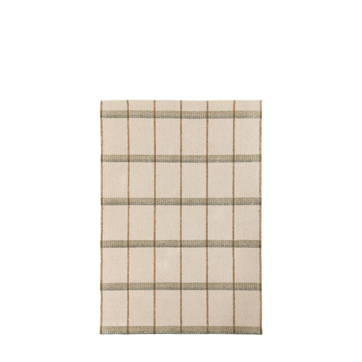 Solis Check Rug Ivory - TheArtistsQuarter