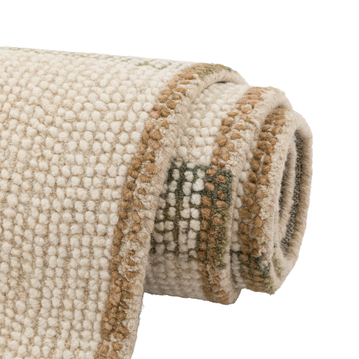 Solis Check Rug Ivory - TheArtistsQuarter