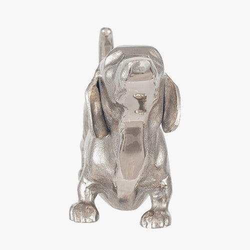 Silver Metal Sausage Dog Book Ends - TheArtistsQuarter