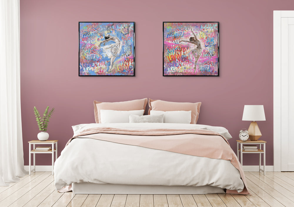 Graffiti Ballerina I By Marta Wiley *NEW* - TheArtistsQuarter