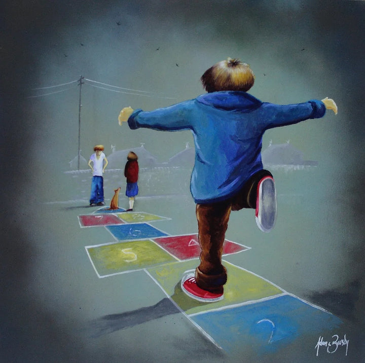 Hopscotch By Adam Barsby *ORIGINAL ARTWORK* - TheArtistsQuarter