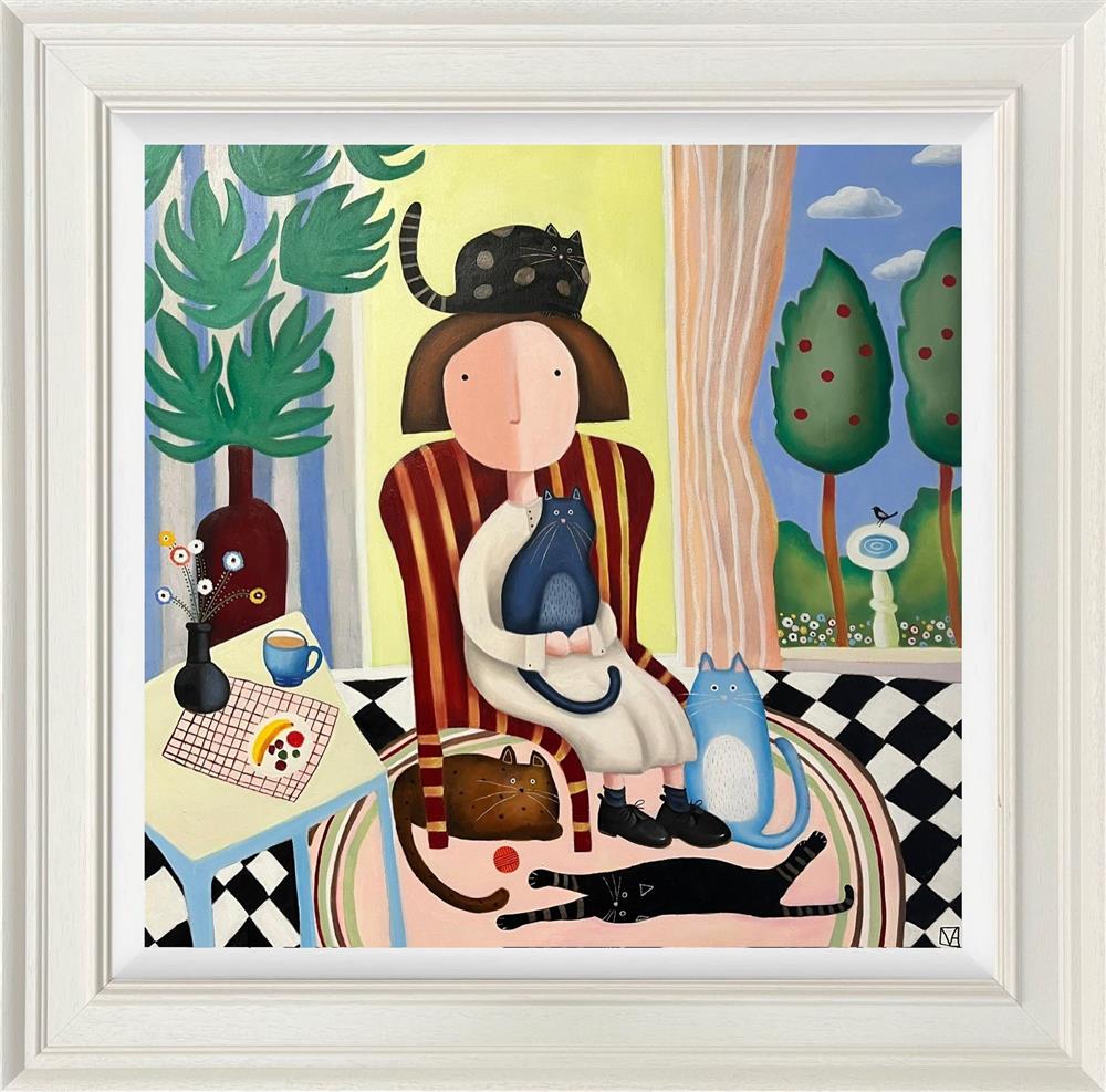 The Woman Who Spoke Cat by Michael Abrams (Original) - TheArtistsQuarter