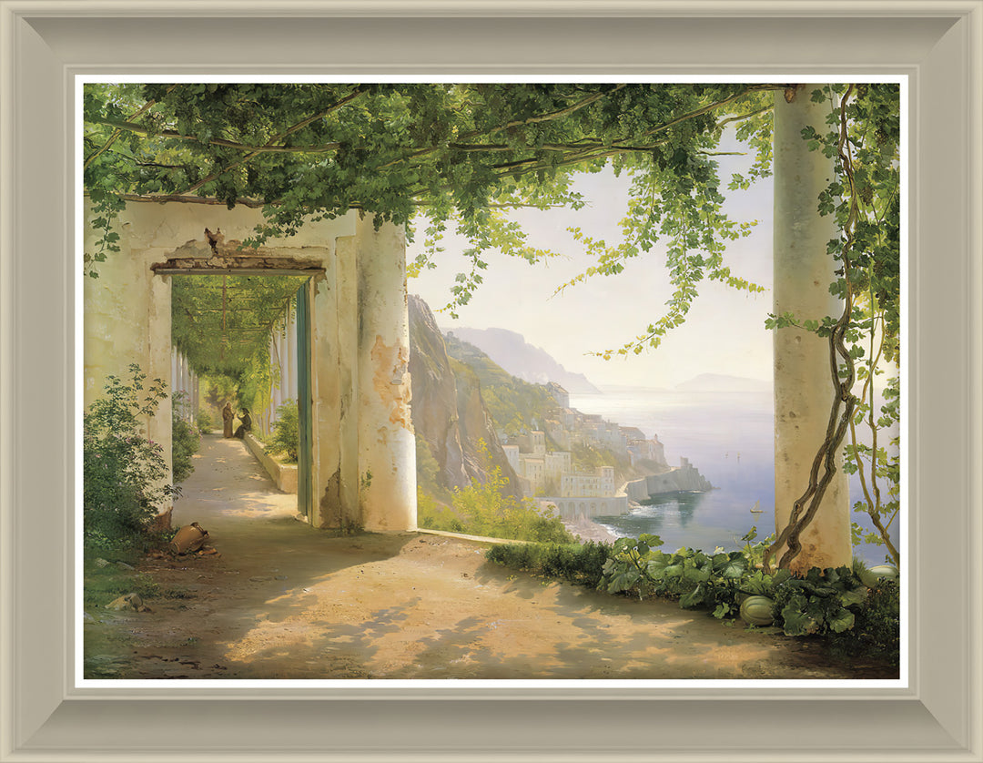 View To The Amalfi Coast By Carl Frederick Aagaard - TheArtistsQuarter