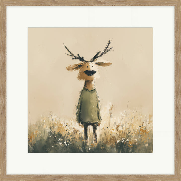 Stick Leg Stag By Lucy Hart - TheArtistsQuarter