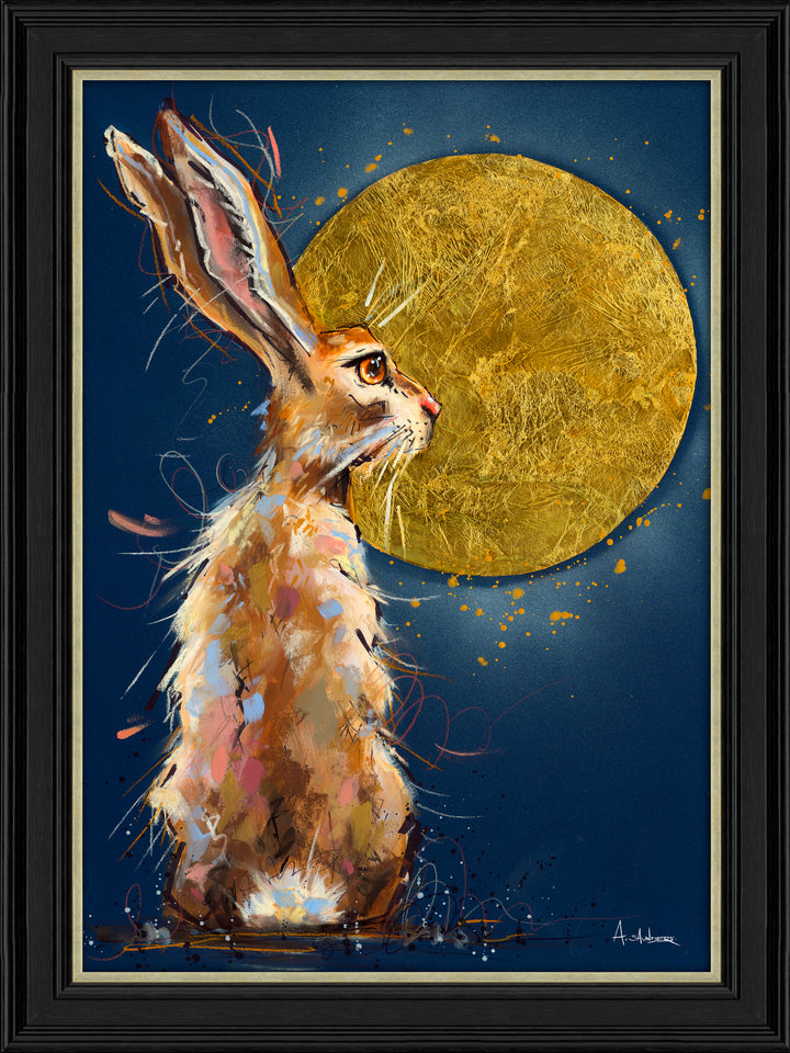 Moongazing Hare by Ashley Saunders