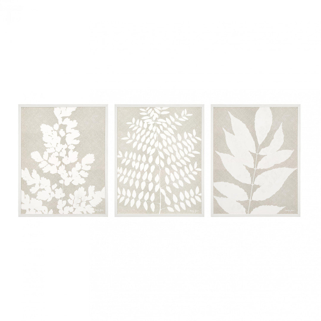 Leaf Silhouette Triptych By Wild Apple *SALE* - TheArtistsQuarter