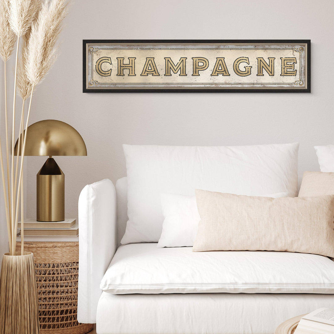 Champagne Wall Plaque Mirror By Faye Reynolds-Lydon - TheArtistsQuarter