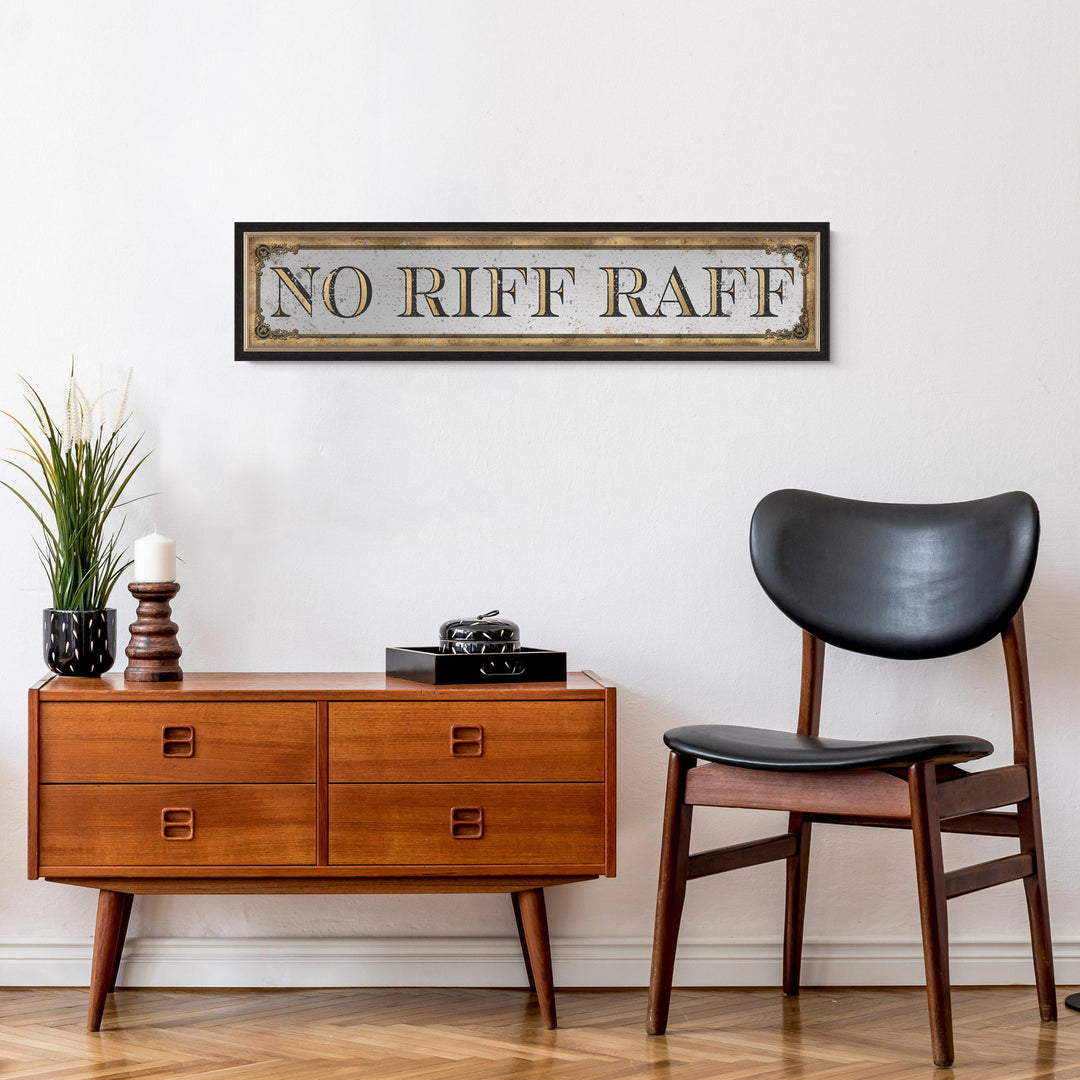 No Riff Raff Wall Plaque Mirror By Faye Reynolds-Lydon - TheArtistsQuarter