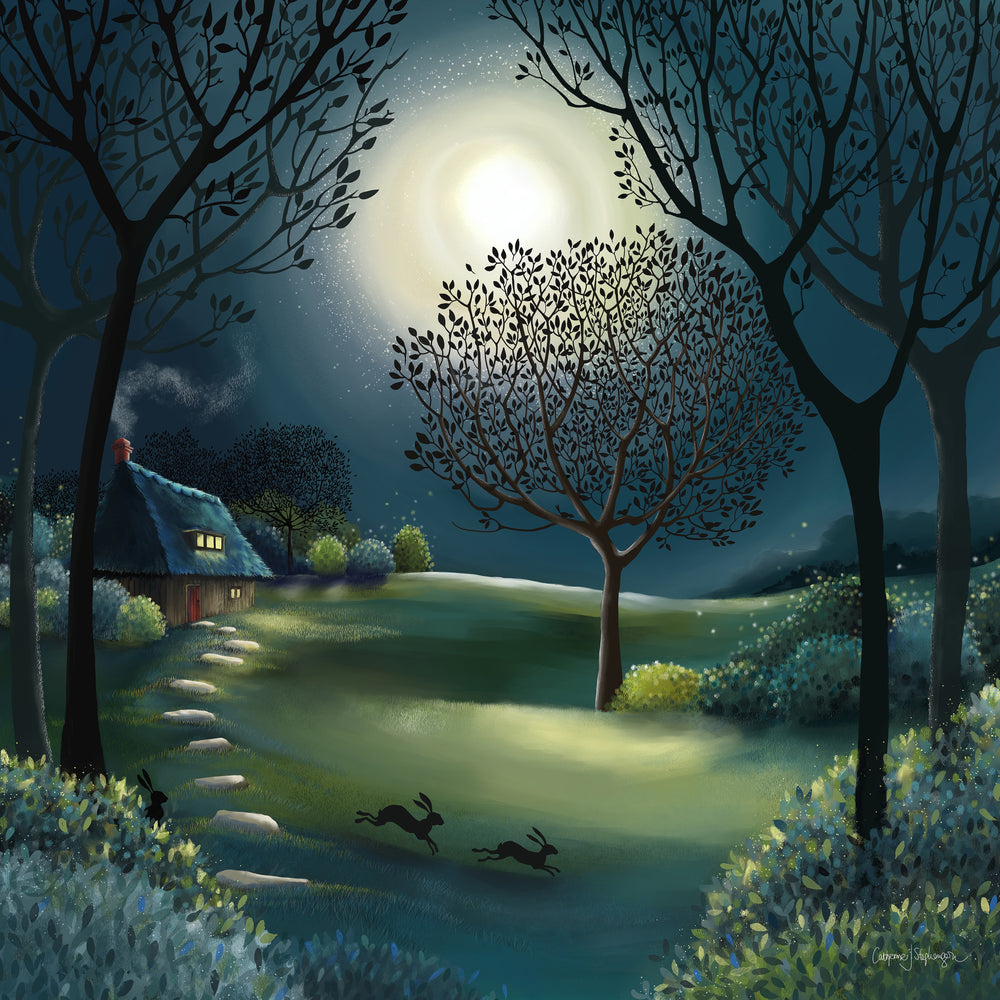Race To The Moon (Canvas) By Catherine Stephenson - TheArtistsQuarter
