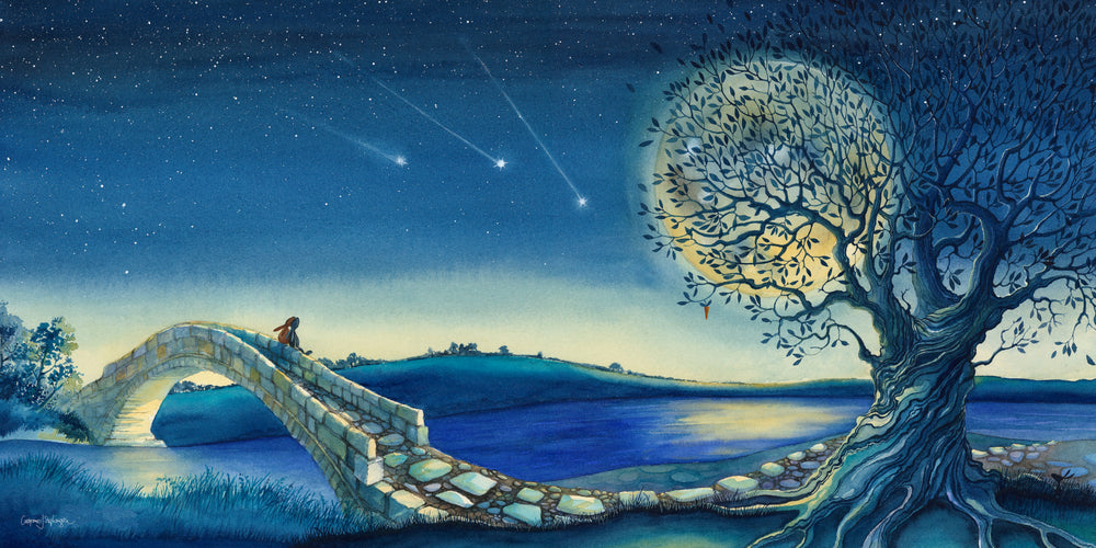 Over The Moon (Canvas) By Catherine Stephenson - TheArtistsQuarter