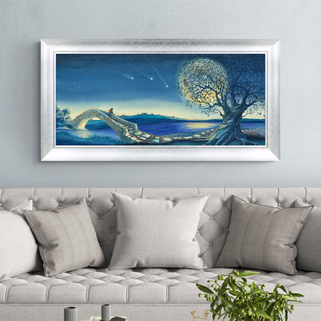 Over The Moon Glow In The Dark Version By Catherine Stephenson - TheArtistsQuarter