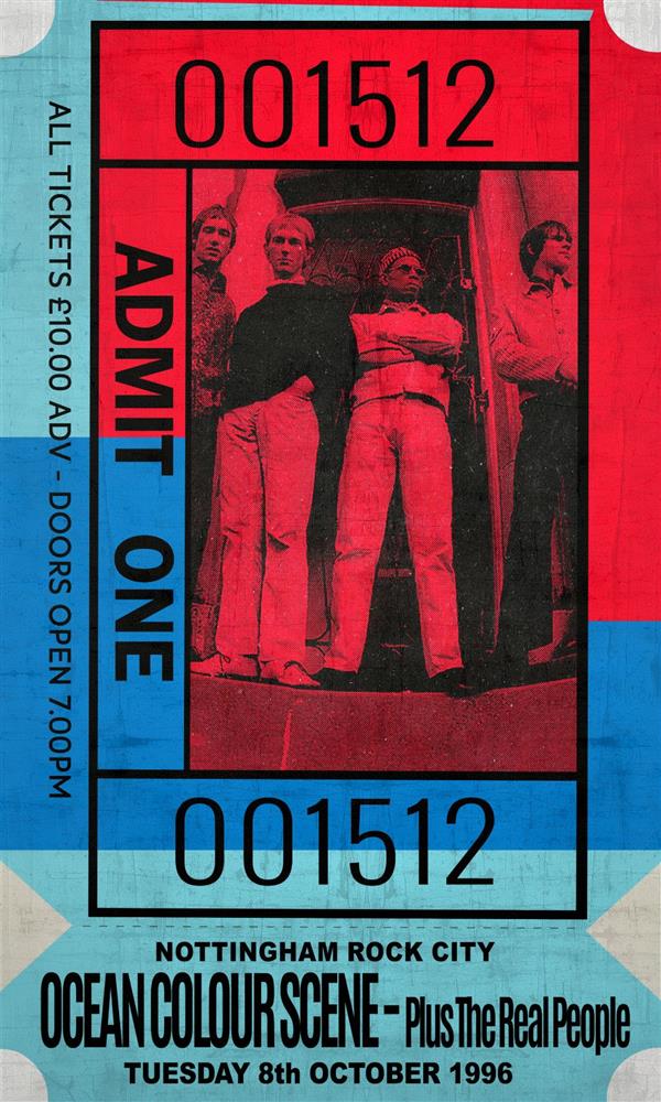 Admit One - Ocean Colour Scene by Linda Charles - TheArtistsQuarter
