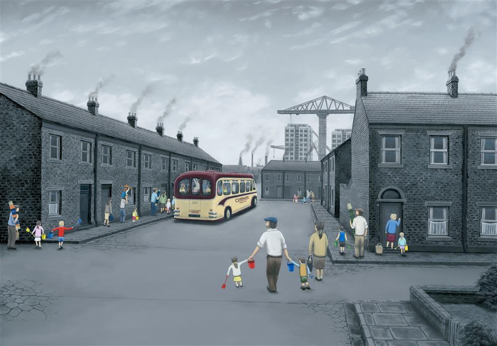 All Aboard For The Seaside - Canvas Deluxe by Leigh Lambert - TheArtistsQuarter