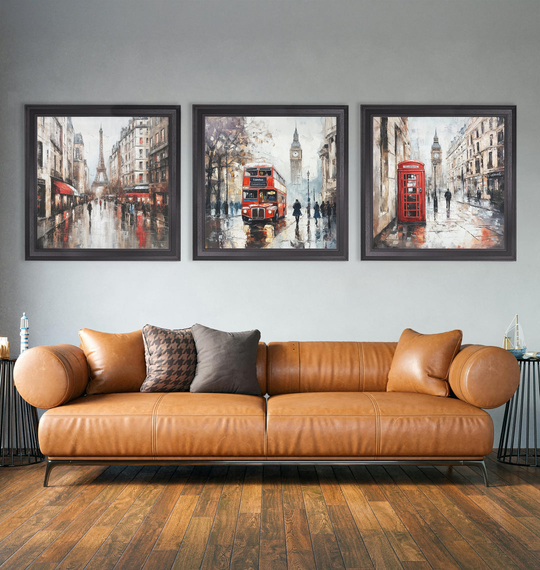 London Bus - Black Hurstwood Square Frame - TheArtistsQuarter