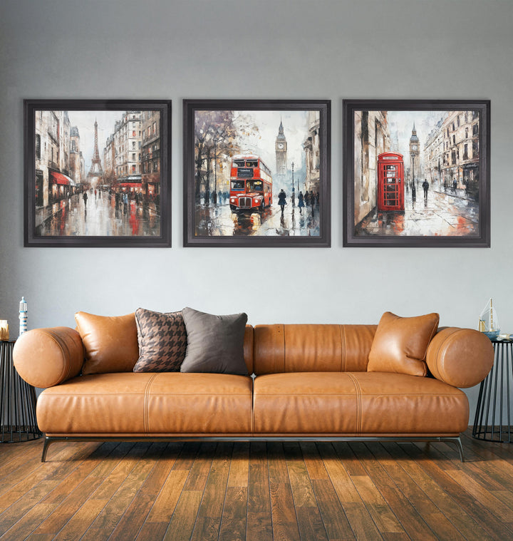 London Telephone Box - Black Hurstwood Square Frame - TheArtistsQuarter