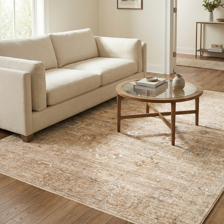 Penny Becki Owens Vintage Traditional Rug Brown & Ivory - TheArtistsQuarter