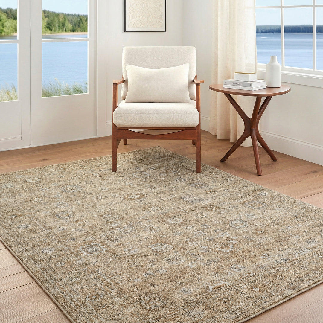 Penny Becki Owens Vintage Traditional Rug Brown & Ivory - TheArtistsQuarter