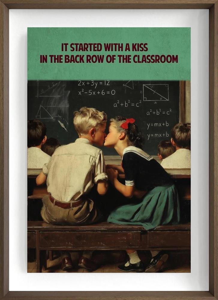 Back Row Of The Classroom - ReMastered by Linda Charles (Original) - TheArtistsQuarter